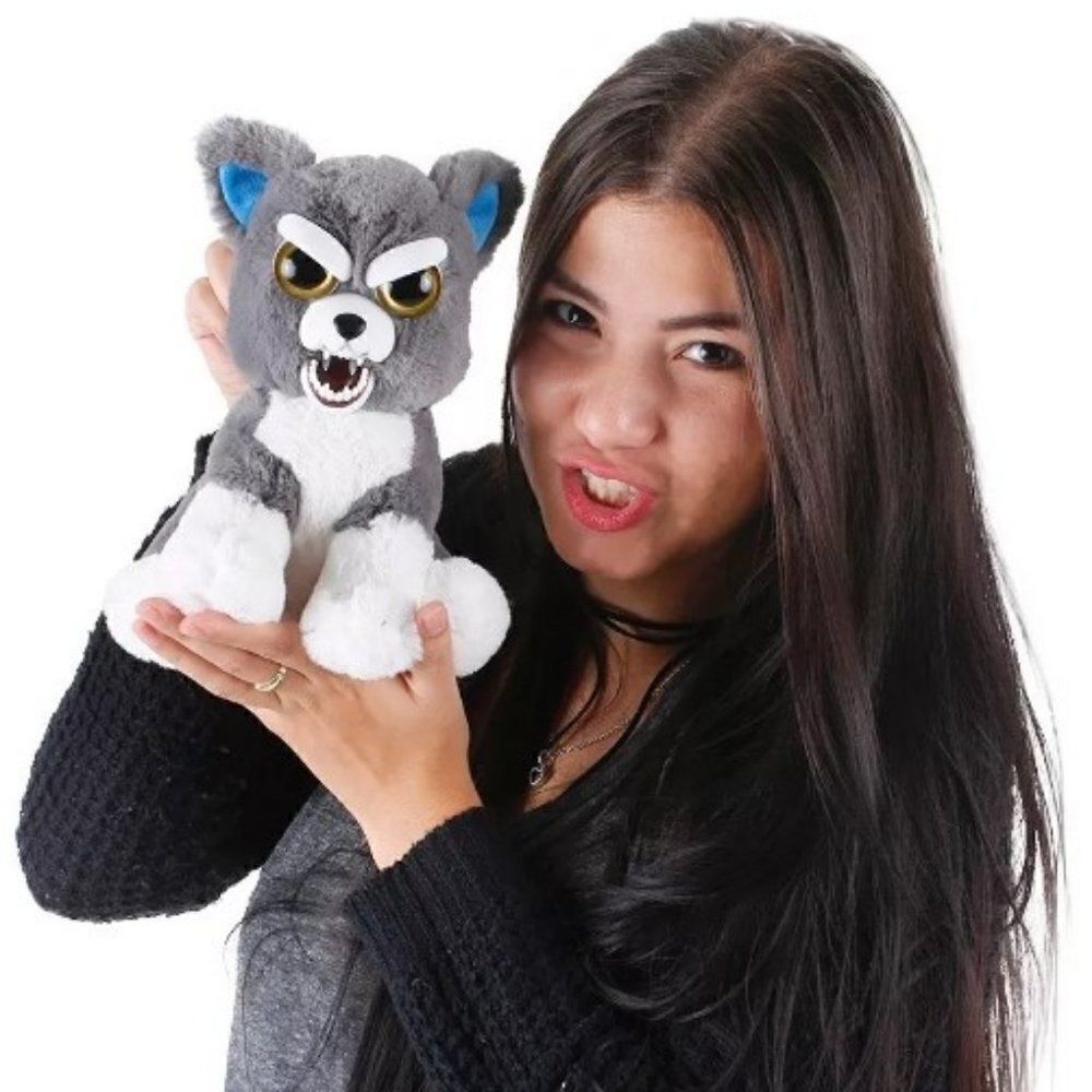 SAMMY SUCKERPUNCH DOG STUFFED ANIMAL HAPPY ANGRY - Picture 7 of 8